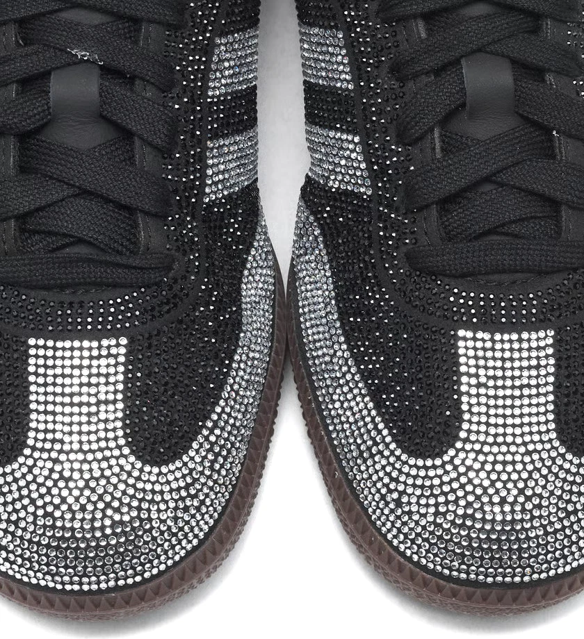 BLACK SILVER RHINESTONES